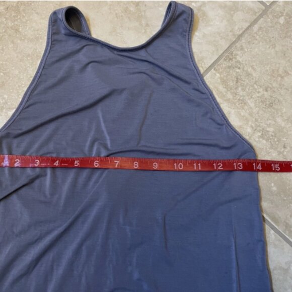Lululemon Sculpt Tank Top Women's Size 4 Sleeveless Gray Blue Open Ruched Back - Picture 7 of 8